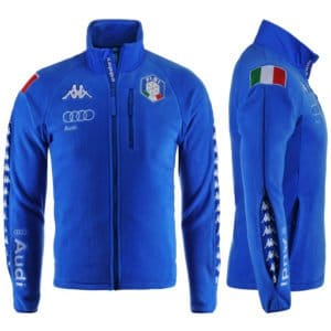 KAPPA 6CENTO 687 MASK FISI Full Zip Fleece Jacket - Blue Night/White