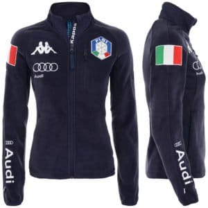 KAPPA 6CENTO 688 MASK FISI Women's Full Zip Fleece Jacket - Blue Night/White