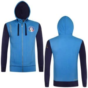KAPPA FISI Hooded Fleece Jacket - Azzurro ITALIA/Blue