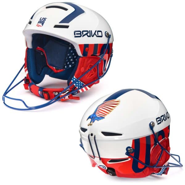 USA Slalom Helmet with Chin guard - white