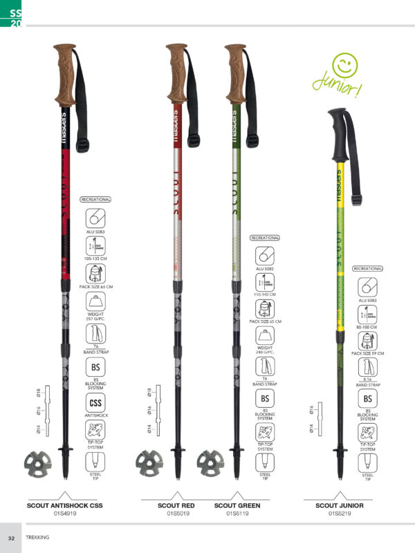 Scout trekking poles by Masters on World Cup Ski Shop