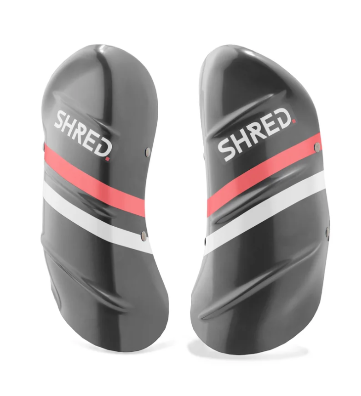 SHRED shinguards grey/rust on World Cup Ski Shop 1