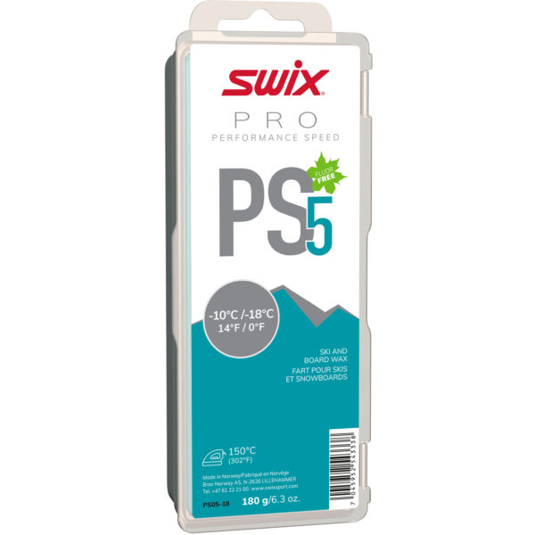 Swix PS5 wax, -10°C/-18°C, 180G bar on World Cup Ski Shop 13