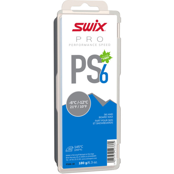 Swix PS6 wax, -10°C/-18°C, 40G bar on World Cup Ski Shop 15