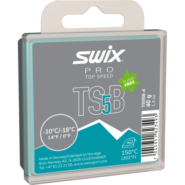 Swix TS5 BLACK wax, -10°C/-18°C, 40G bar on World Cup Ski Shop 31